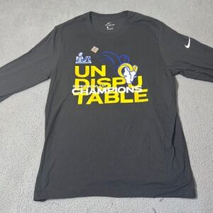 NEW Nike Los‎ Angeles Rams Super Bowl LVI Champions Long Sleeve Mens Large Gray